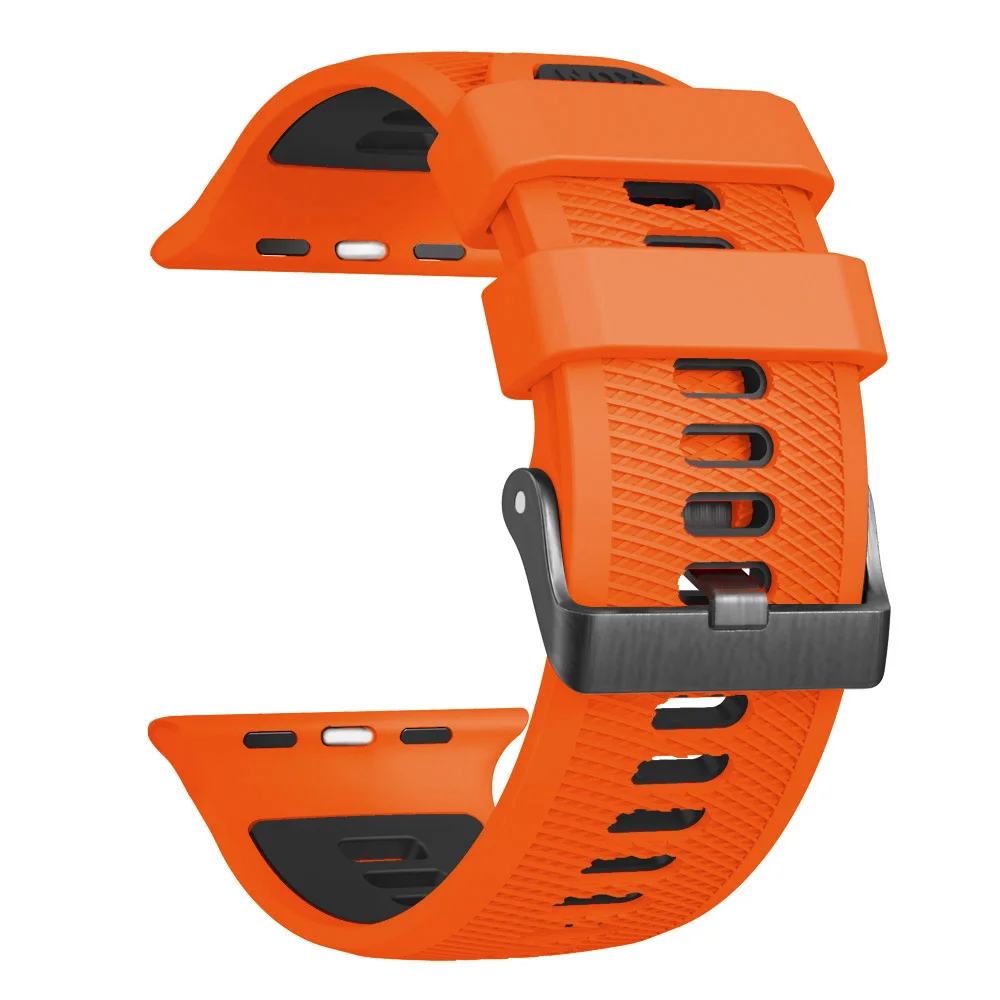 Фото Силиконовый ремешок для Apple Watch Band Ultra 49 мм, браслет Ultra2 Ultra3 для Apple Watch Series 1-11, 42/44/45/46/49 мм, спортивный ремешок №3