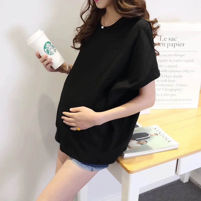 

Maternity Pregnant Baby Loading 2022 Funny Women T Shirt Girl Shirt New Mom green Big Size Clothes