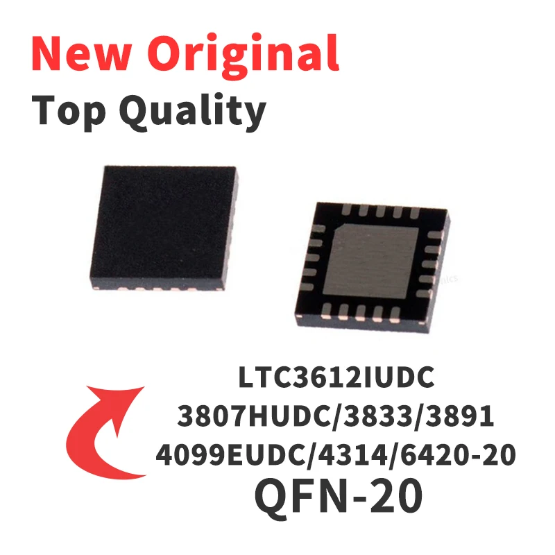 

LTC3612IUDC/3807HUDC/3833/3891/4099EUDC/4314/6420 20 QFN-20 Chip IC Original Brand New