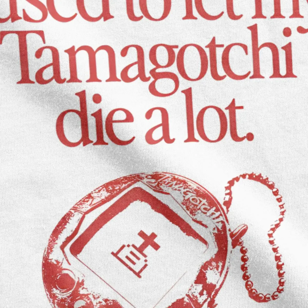 Футболка Мужская/женская из чистого хлопка с надписью Let My tamagotchi Die A Lot Fun