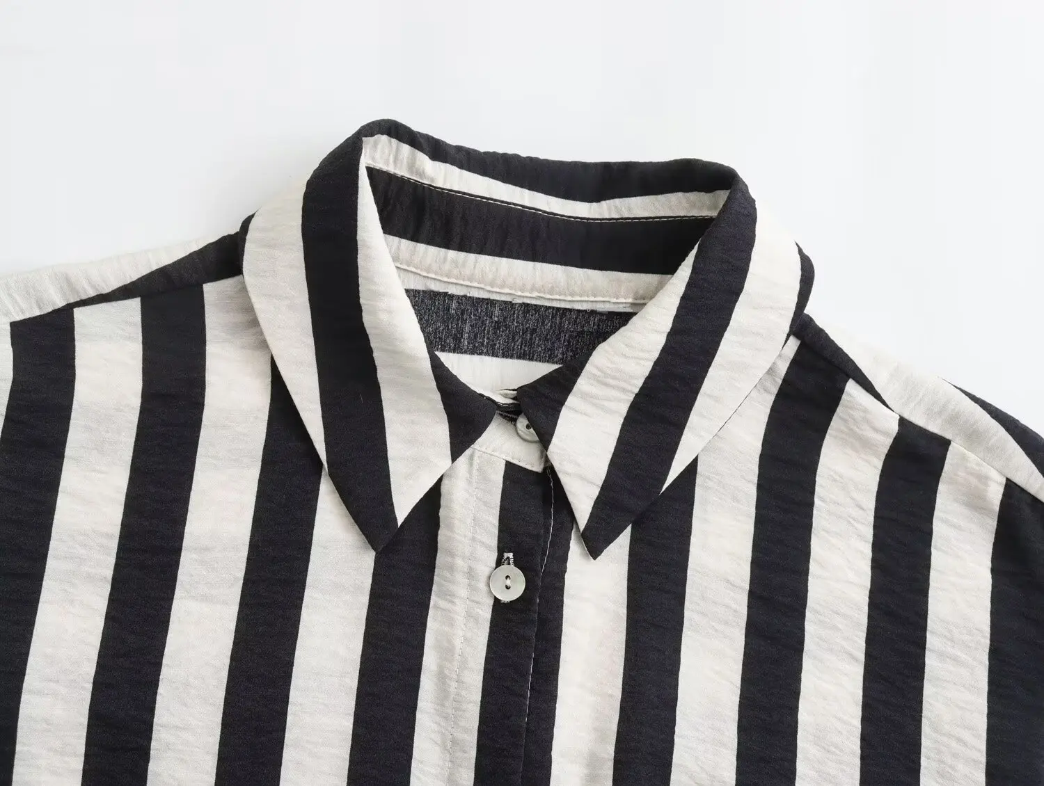 PB &amp ZA женская осенняя новая модная полосатая рубашка 2024 винтажная повседневная