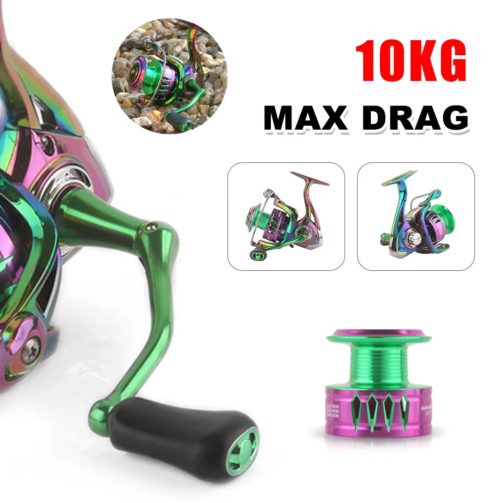 

Spinning Reel 10KG Max Drag Fishing Reel 5.2:1 Ratio Lightweight Metal Spool Spinning Coil For Carp Freshwater Fishing Tackle