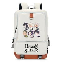 demon slayer backpack cute iguro obanai school bag for boys girls cosplay bookbag unisex rucksack