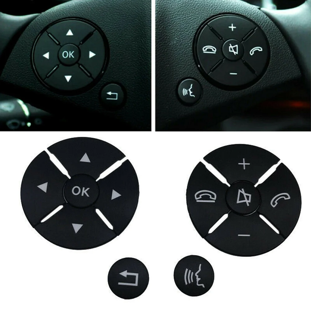 

Durable Button Cover Cover W204 Wheel 12PCS/set Black Button For Mercedes