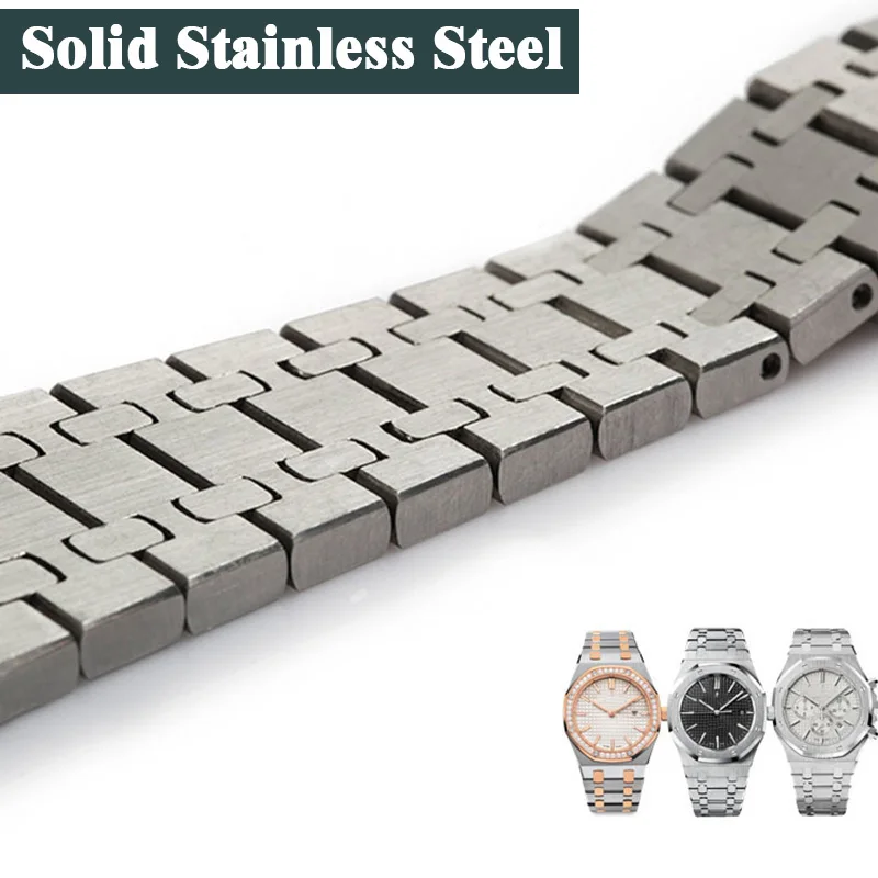 Stainless Steel Watch Band For Audemars Piguet Ap Royal Oak Solid Men Women Strap Chain Watch Accessories Watch Bracelet Chain