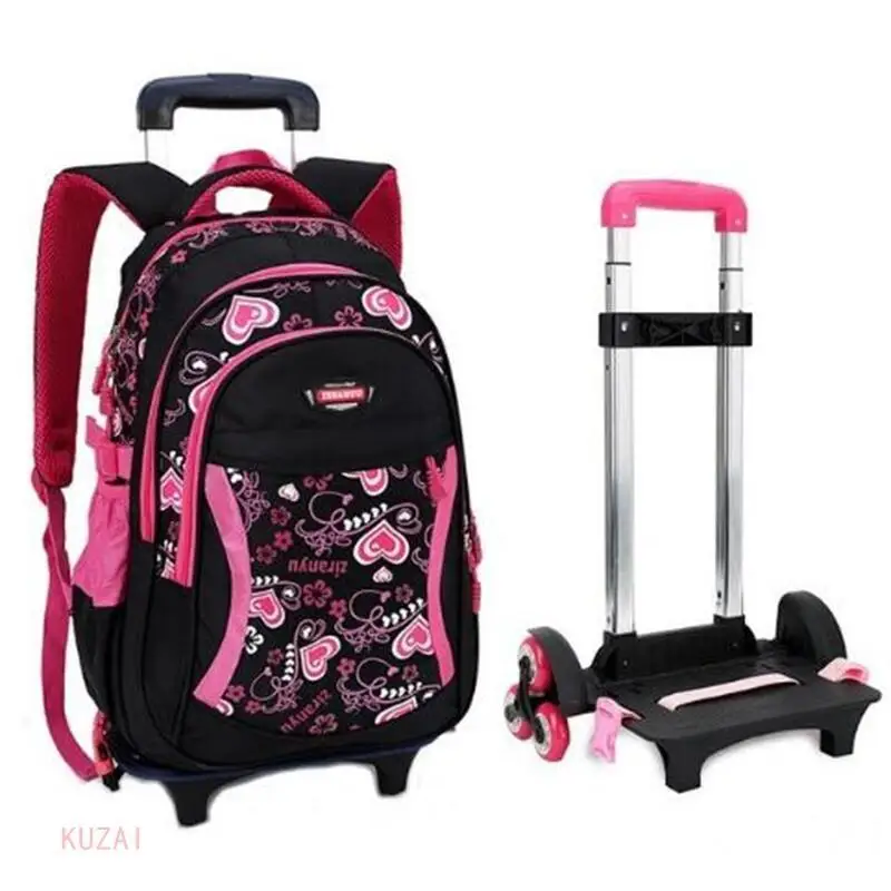 

Kid's Travel Rolling luggage Bag School Trolley Backpack girls backpack On wheels Girl's Trolley School wheeled Backpacks Child