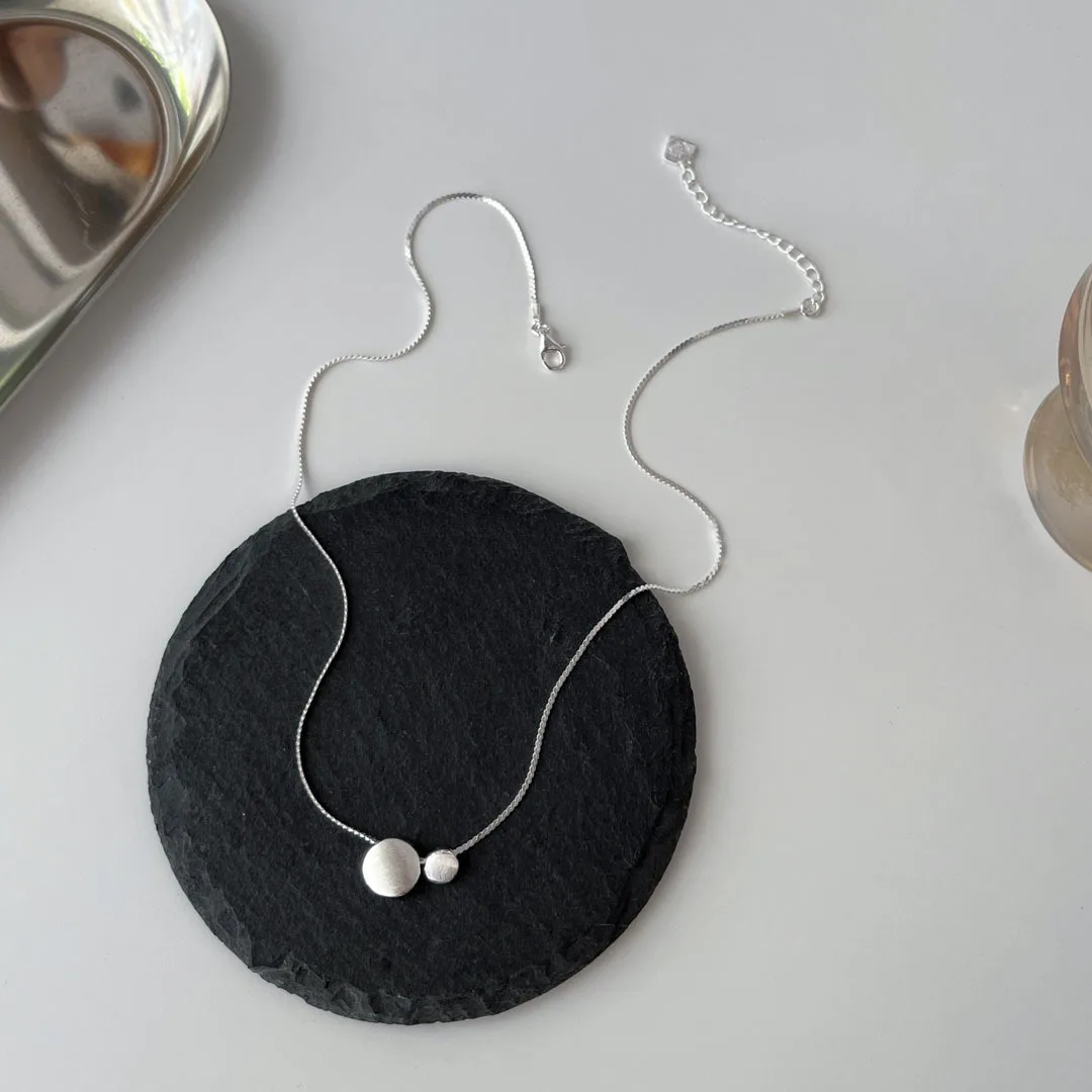 

Sterling silver round brand necklace for women, versatile, niche, high-end sense necklace for women, free shipping