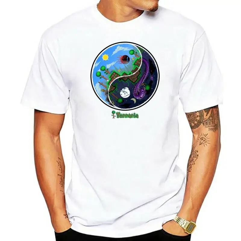 

Футболка Terraria, футболка для ночи и дня, быстрая доставка, свободная футболка размера