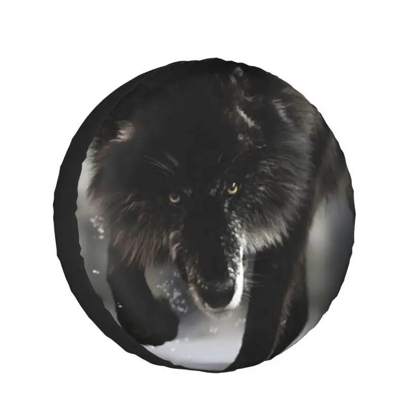 

Black 3D Wolf Spare Tire Cover Anime Tire Cover Waterproof and Dustproof Tire Cover