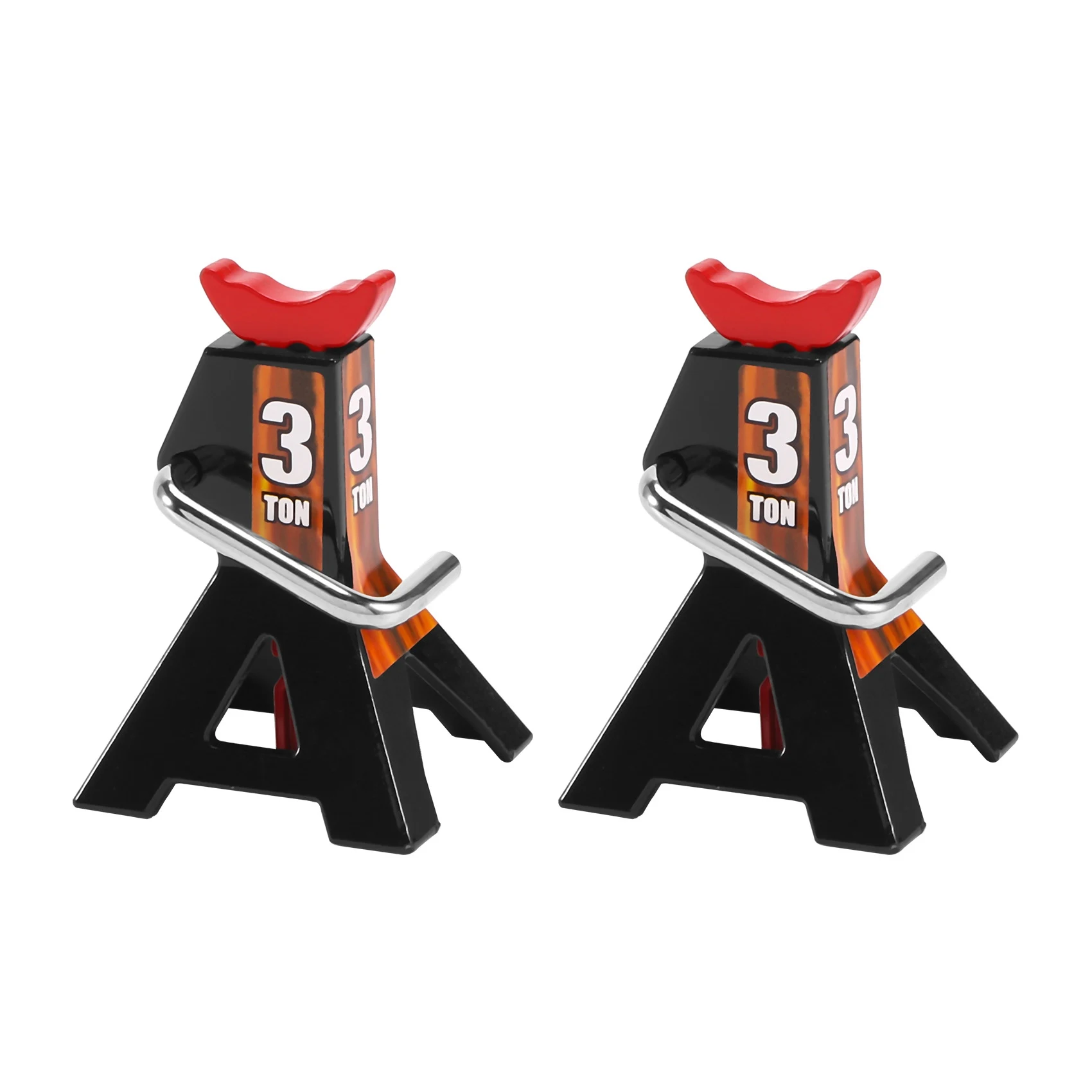 

2PCS Metal 3 Ton Simulated Height Adjustable Repair Bracket Scene Tool Lifting for 1/10 TRX4 D90 CC01 RC Climbing Car Black