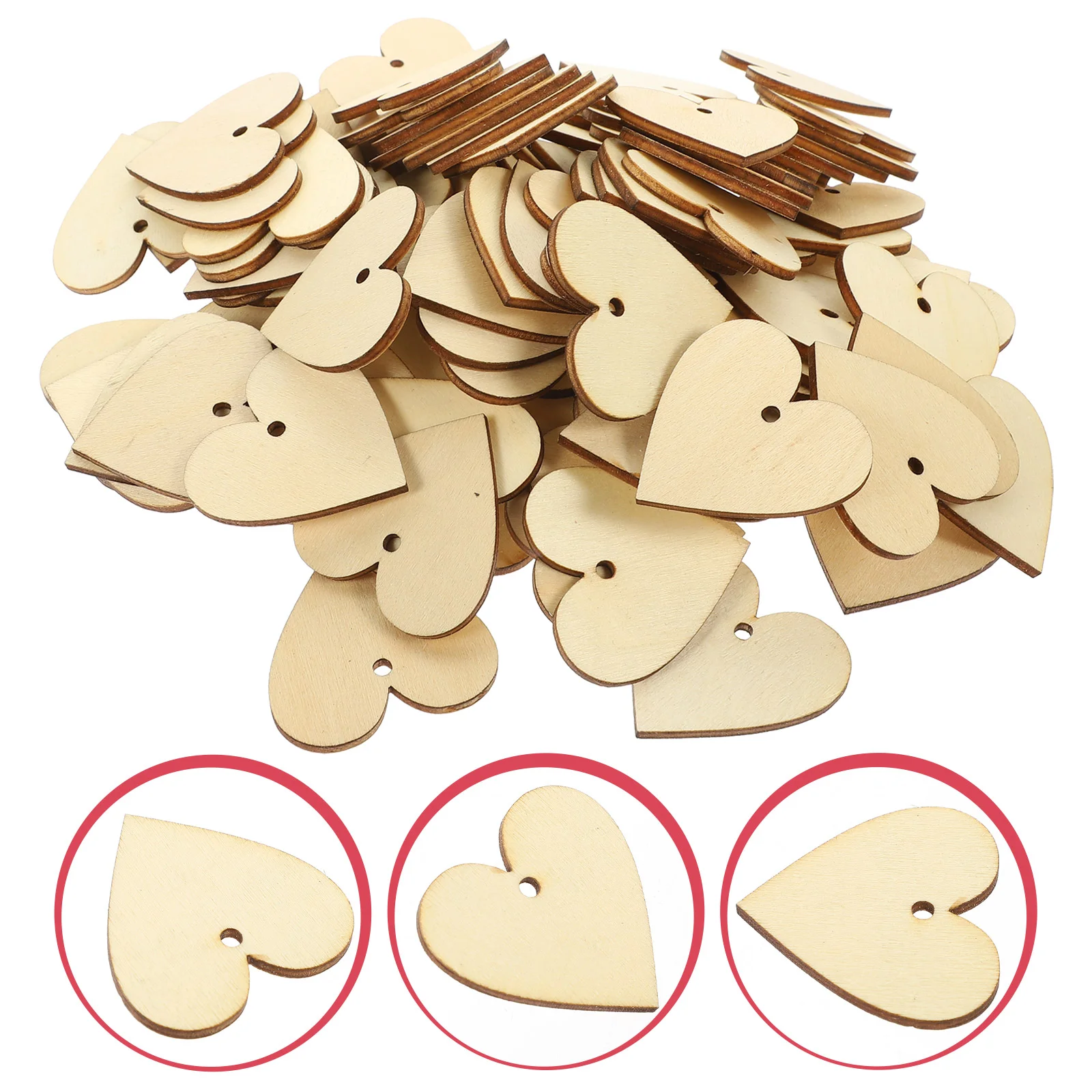 

Wood Wooden Heart Hearts Ornamentsvalentine Crafts Unfinished Day Cutouts Tags Slices S Blank Shape Hanging Pieces Gift Diy