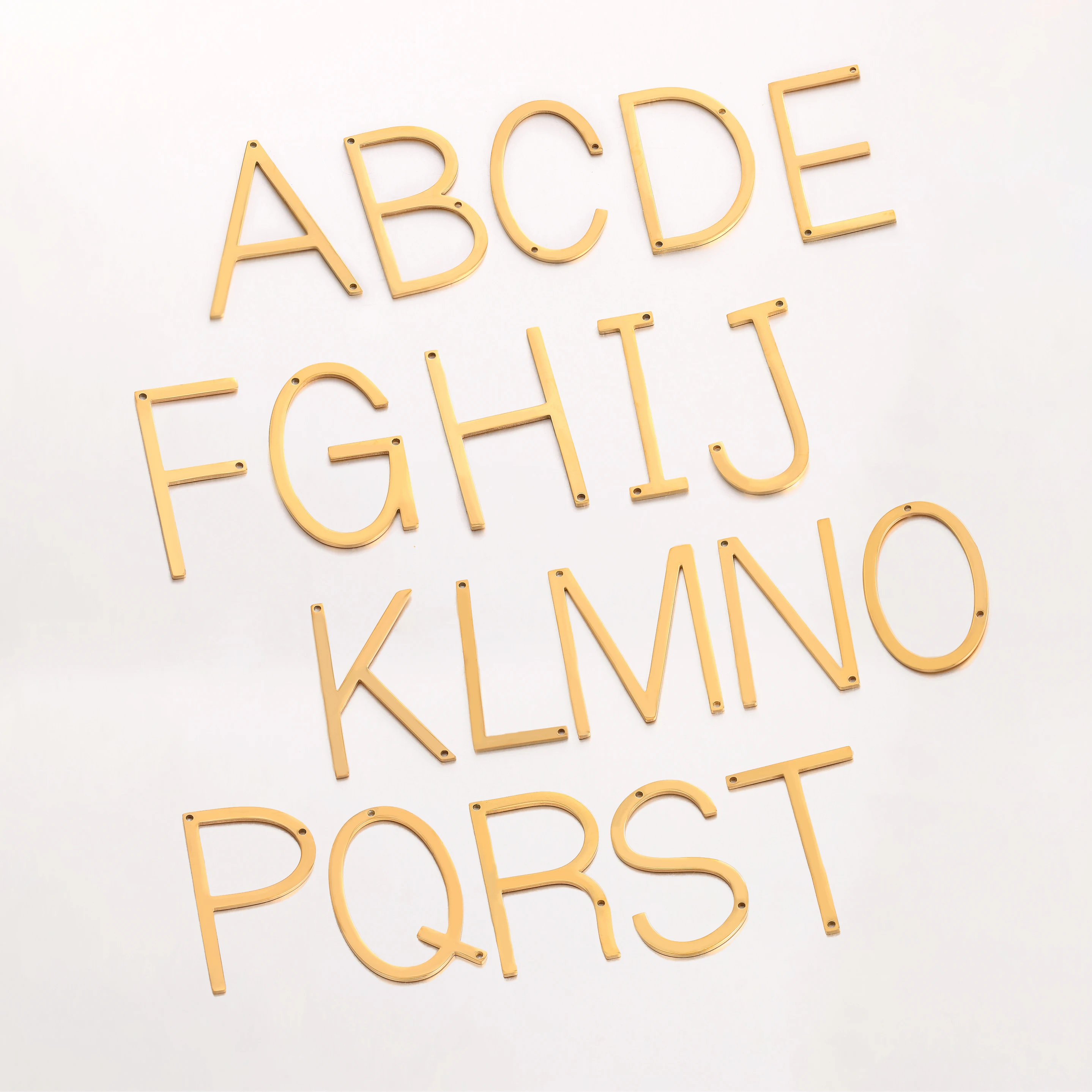 3Pcs Первоначальная подвеска из нержавеющей стали Большие буквы Подвеска A до Z DIY