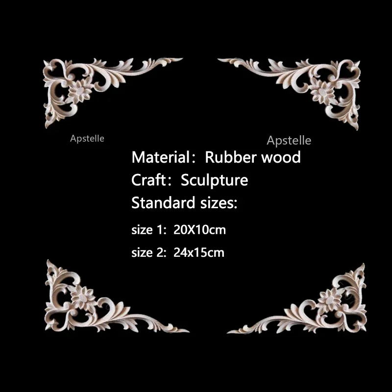 Точечная поставка резиновые деревянные угловые цветы европейские аксессуары