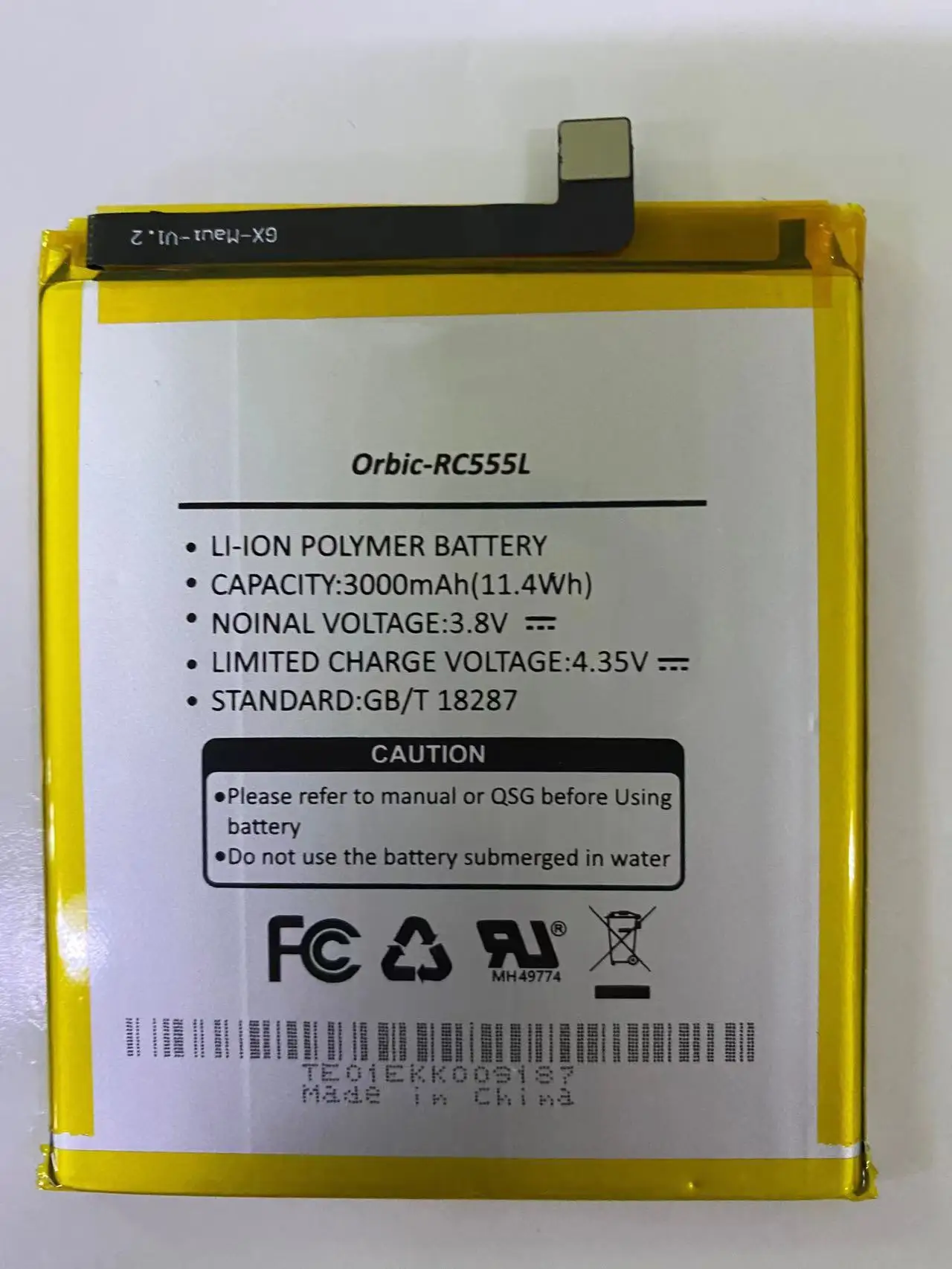Для Orbic Rc555l 3000 мАч, новый аккумулятор большой емкости