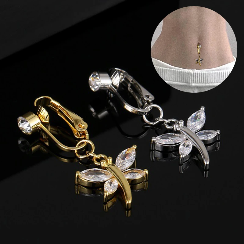 

Женское кольцо для пупка, имитация живота