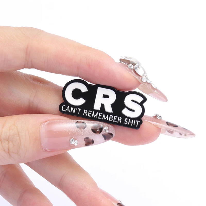 CSI не могу стоять идиоты эмалированные булавки на заказ CRS броши можешь помни