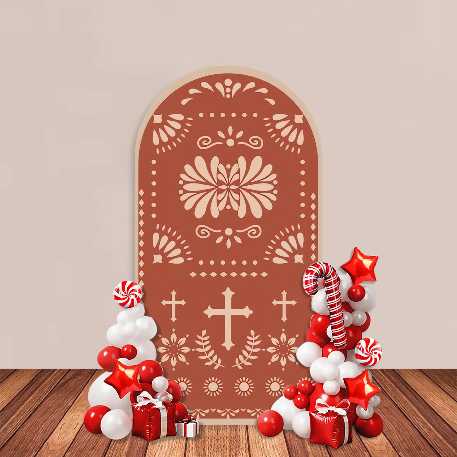 Красный коричневый арка для крещения фон чехол цветок Талидра Сиэлито Линдо