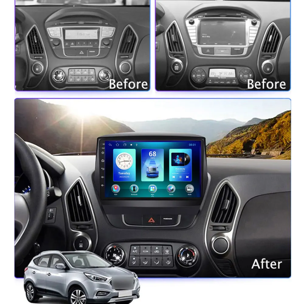 JUSTNAVI QT10 Android 10 0 для Hyundai Tucson 2 LM IX35 2009 - 2015 автомобильный DVD GPS навигатор