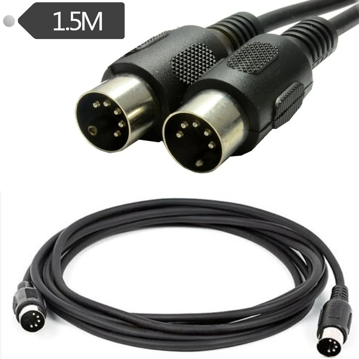 

DIN5P double male cable, large 5P cable, beauty equipment wiring, stage atomizer cable, 1.5 meters