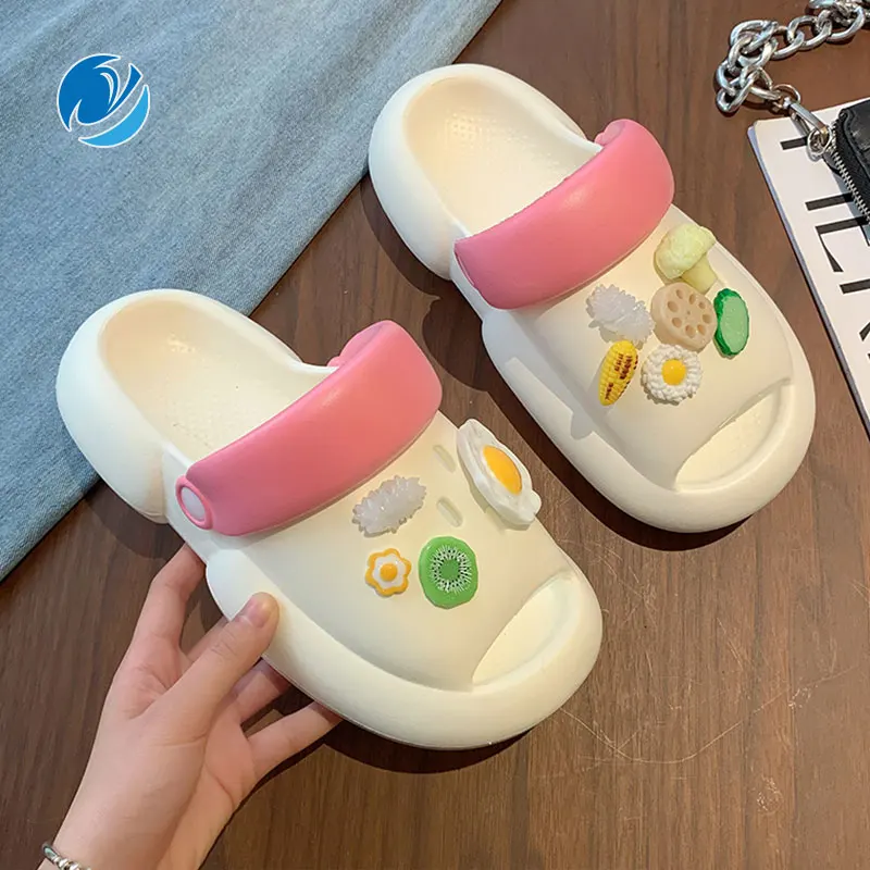 

Сандалии Mo Dou из ЭВА женские, толстая мягкая подошва, Нескользящие, лаконичный Носок, для улицы и в помещении, модные аксессуары