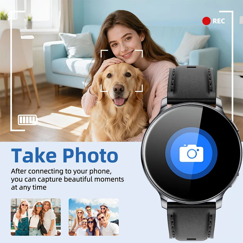 Фото Новые ультратонкие женские смарт-часы 2026 года с HD AMOLED-дисплеем 1,43 дюйма, Bluetooth-звонками, мультиспортивным трекером, музыкальным плеером и зарядкой через USB №3