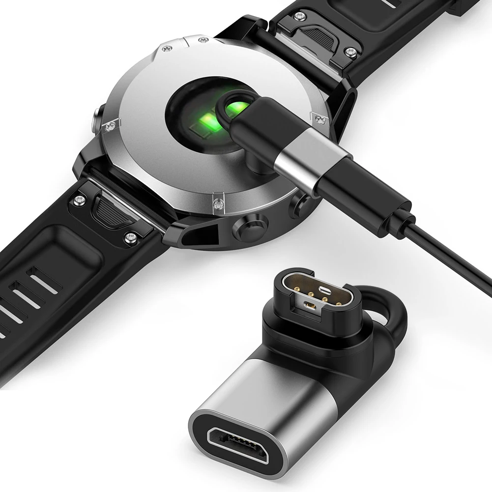 

Переходник для зарядного устройства с разъемом USB Type C/Micro/ios на 4 контакта для Garmin Fenix 7/6/5 instinct 2S CAME 2 plus EPIX Watch