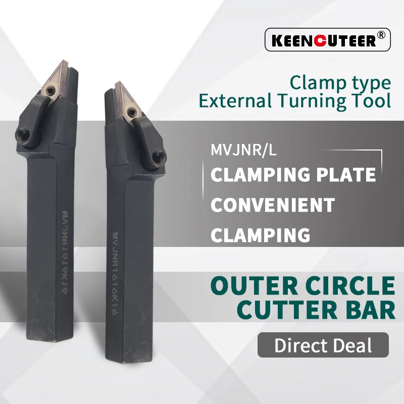 

1pc MVJNR2020K16 MVJNR1616K16 MVJNR2525M16 External Turning Tool Holder VNMG Carbide Inserts MVJNR Lathe Cutting Tools Set