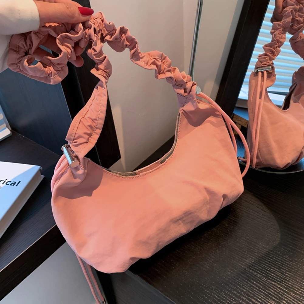 

2023 Summer Pleated Handlebags For Women PU Cloud Bags Leisure Armpit Bag Shopping Shoulder Bags Dumpling Underarm Bag Female