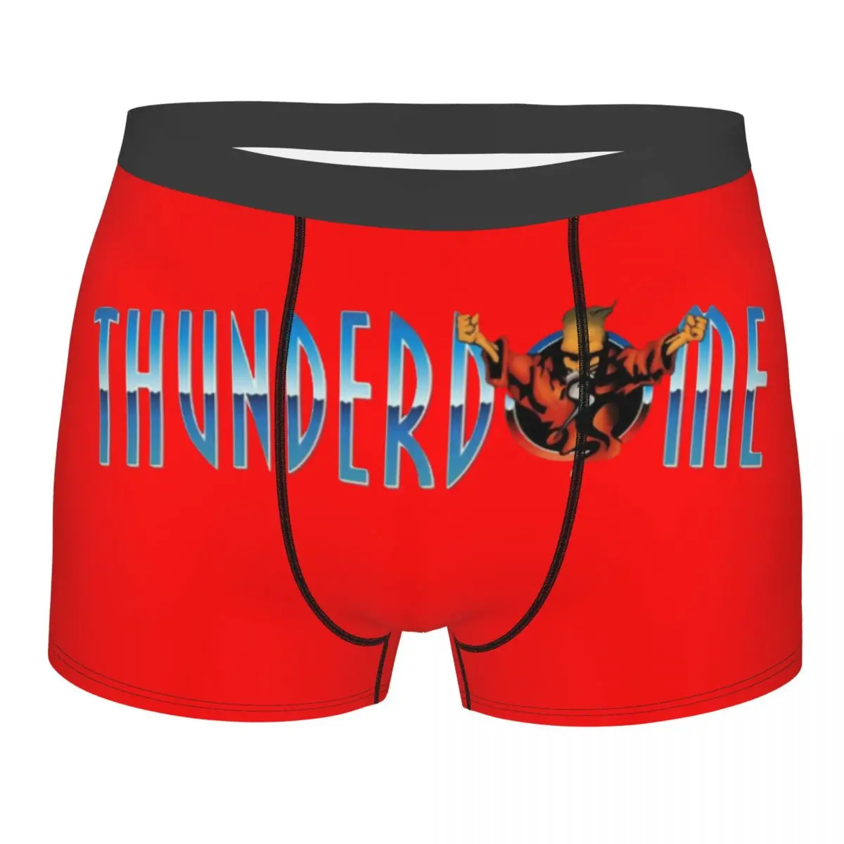 Прохладные боксеры с логотипом Thunderdomes шорты мужские трусы удобные Hardcore Techno и Gabber