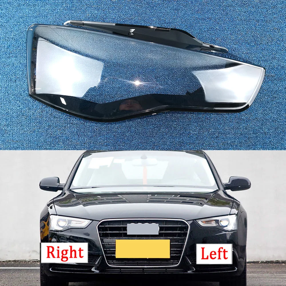 Front Headlamps Glass Headlights Shell Cover Transparent Lampshades Lamp Shell Masks Lens For Audi A5 2012-2016