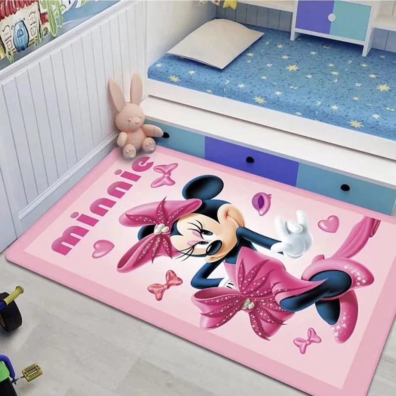 

80x160cm Disney Mickey Mouse Kids Playmat Washable Rug Mat for Boys Girls Living Room Modern Printing Geometric Floor Carpet