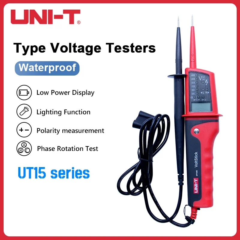 UNI-T UT15B/C AC/DC Ручной тестер напряжения дисплей Вольтметр непрерывного измерения