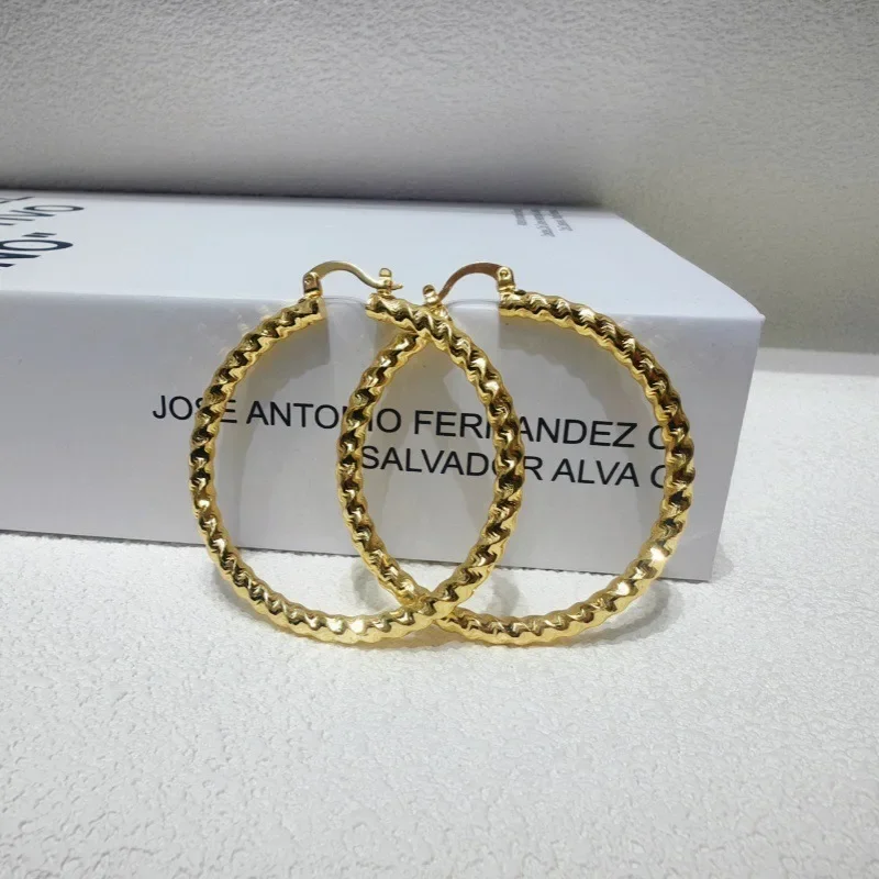 Медные серьги-кольца холодный ветер