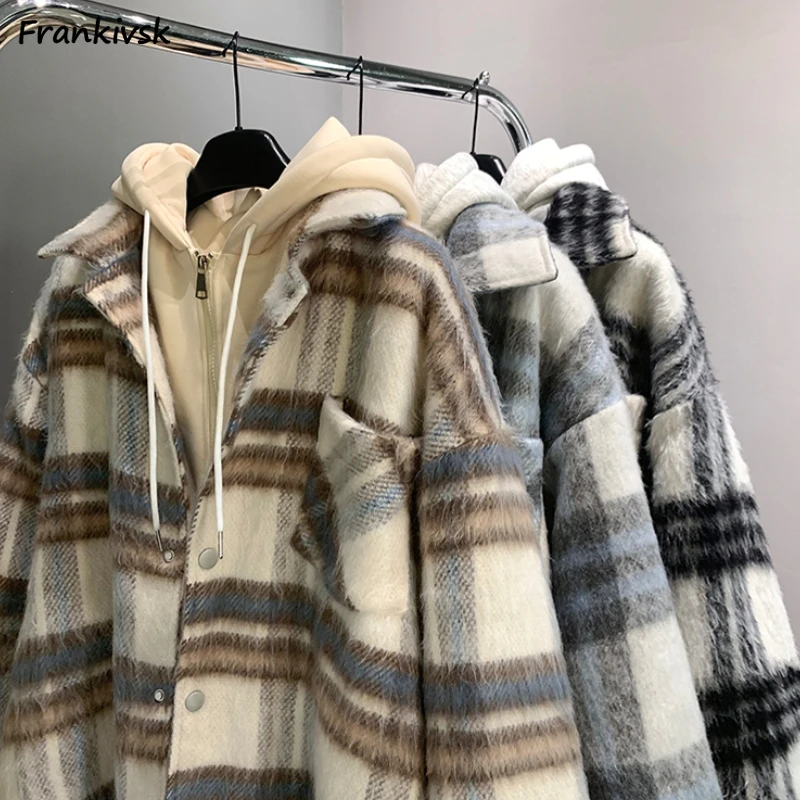 Куртки на молнии с капюшоном женские корейские модные клетчатые куртки из 2