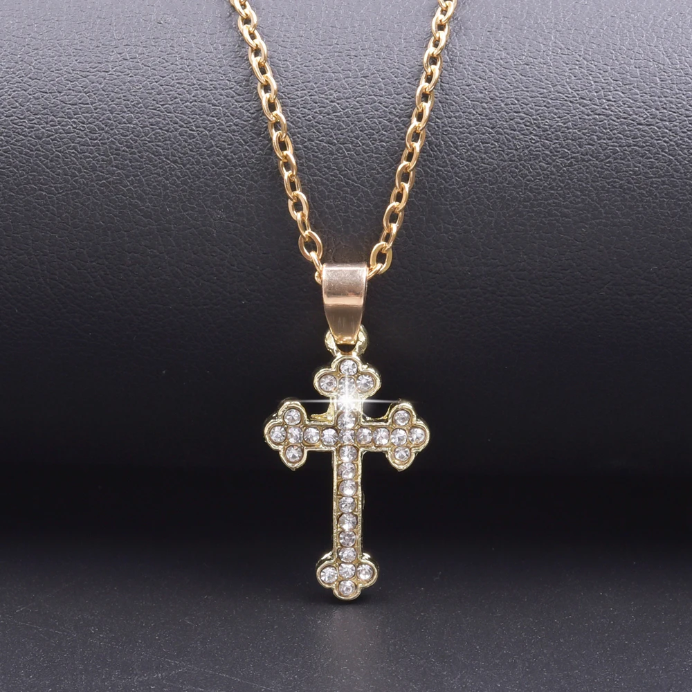 Ожерелье с подвеской в виде креста ожерелья кристалла для женщин и мужчин
