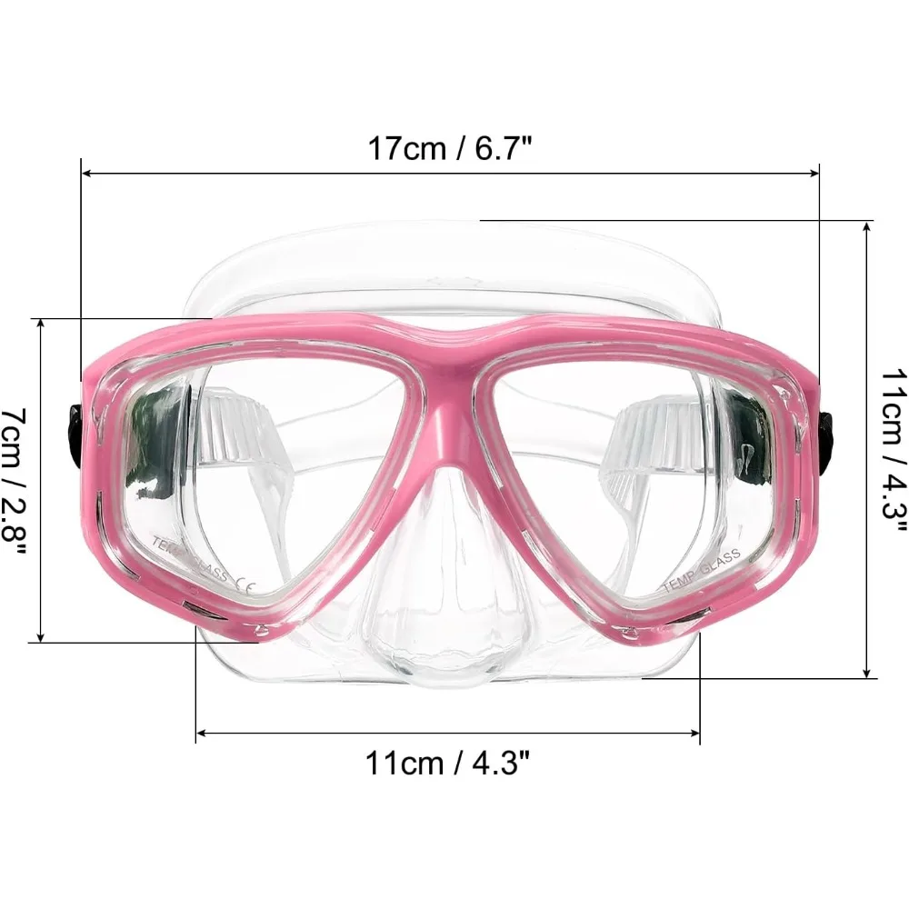 Оптическая маска для дайвинга RX по рецепту близорукость от -1 0 до-8 5 закаленные