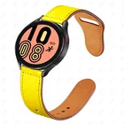 Ремешок кожаный для Samsung Galaxy watch 4ClassicActive 2, браслет для Huawei GT322ePro, 42 мм46 мм, 4044 мм, 20 мм 22 мм