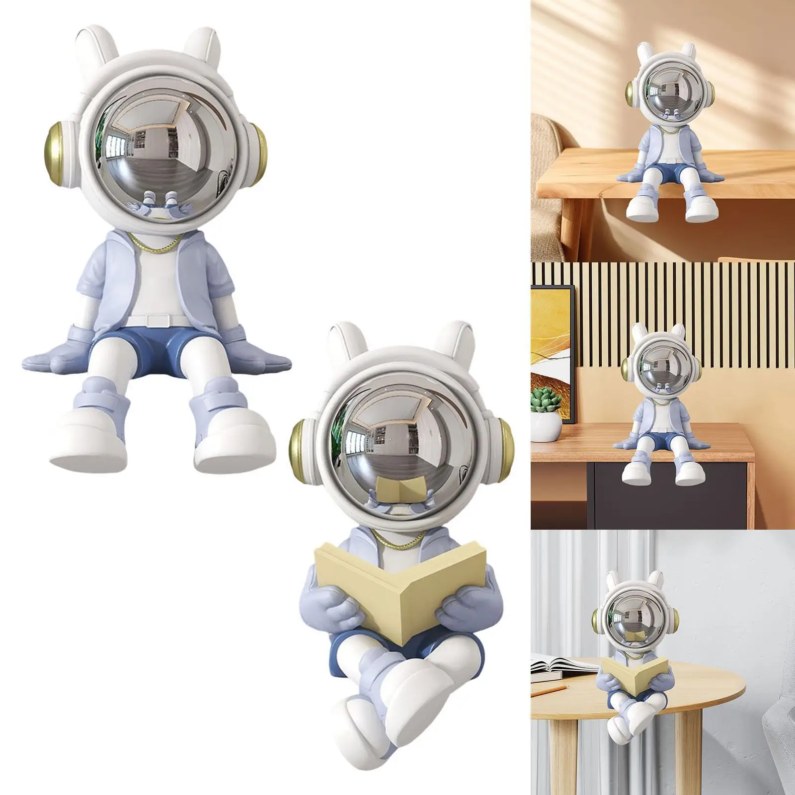 ata statua astronauty ozdoba na biurko nordycka dekoracyjna figurka do szafki wejściowej dekoracja wnętrz sypialni prezent parapetówkę