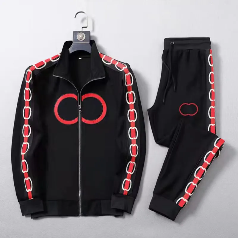 

New 2022 European Roman cotton casual sportswear suit men's high-end fashion two-piece suit