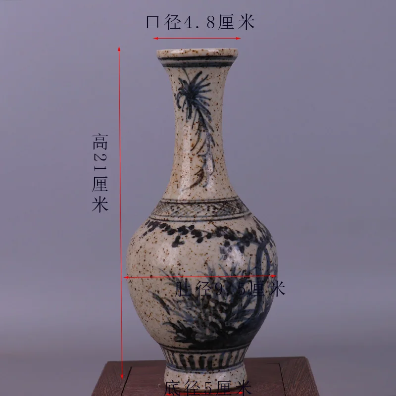 Ming Blue and White Chrysanthemum Vase Collection Home Decor Antique Antique Distressed Antique Porcelain Room Garden 4