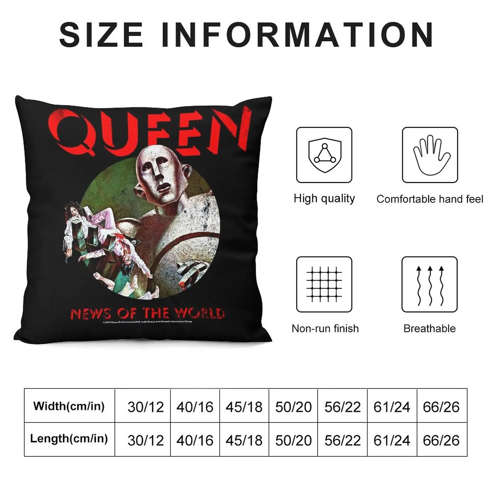 Queen-новости мира-футболка декоративная подушка орнамент