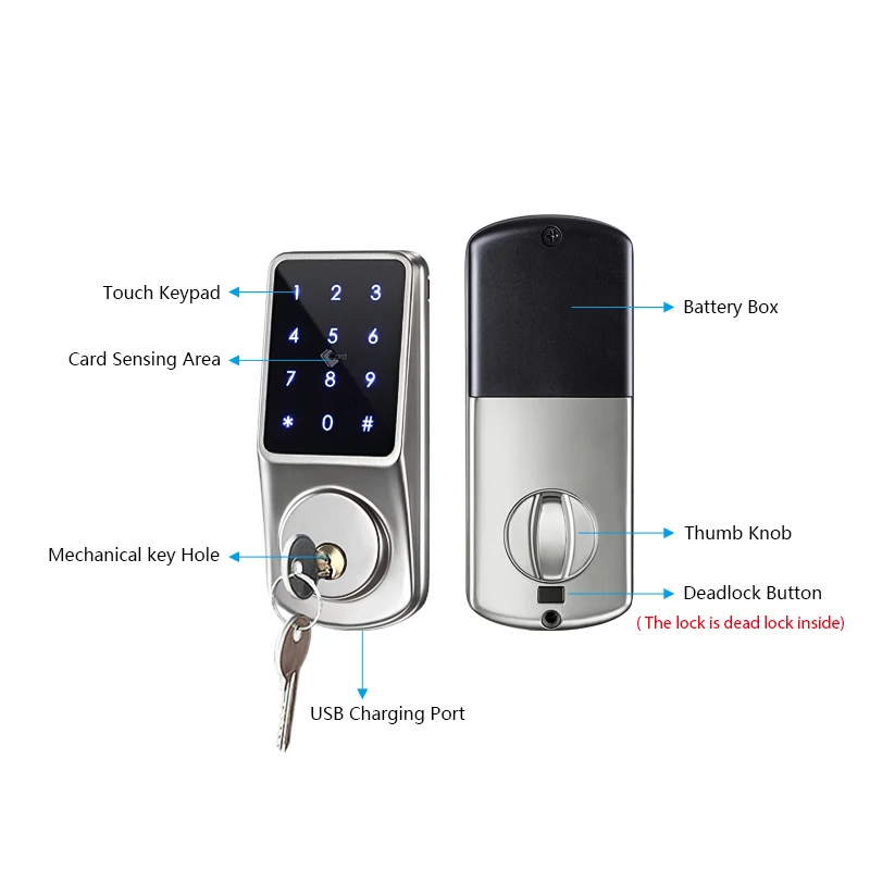 Enlarge Automatic Anti-theft Doorbell Fingerprint Smart Door Handle Lock