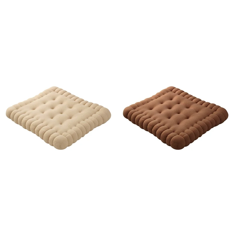 

Soft Biscuit Shape Cushion Classical Biscuit Pillow Chair Car Seat Cushion Decorative Cookie Back Cushion Pad