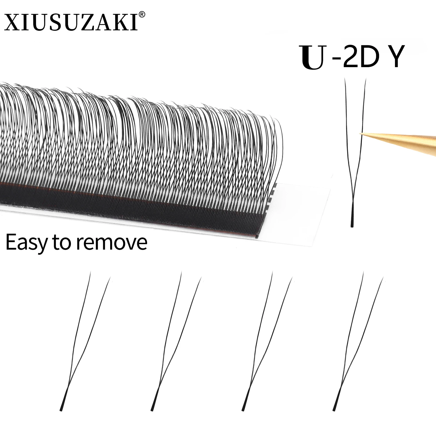 XIUSUZAKI U YY Lashes Extensions Matte Black Natur