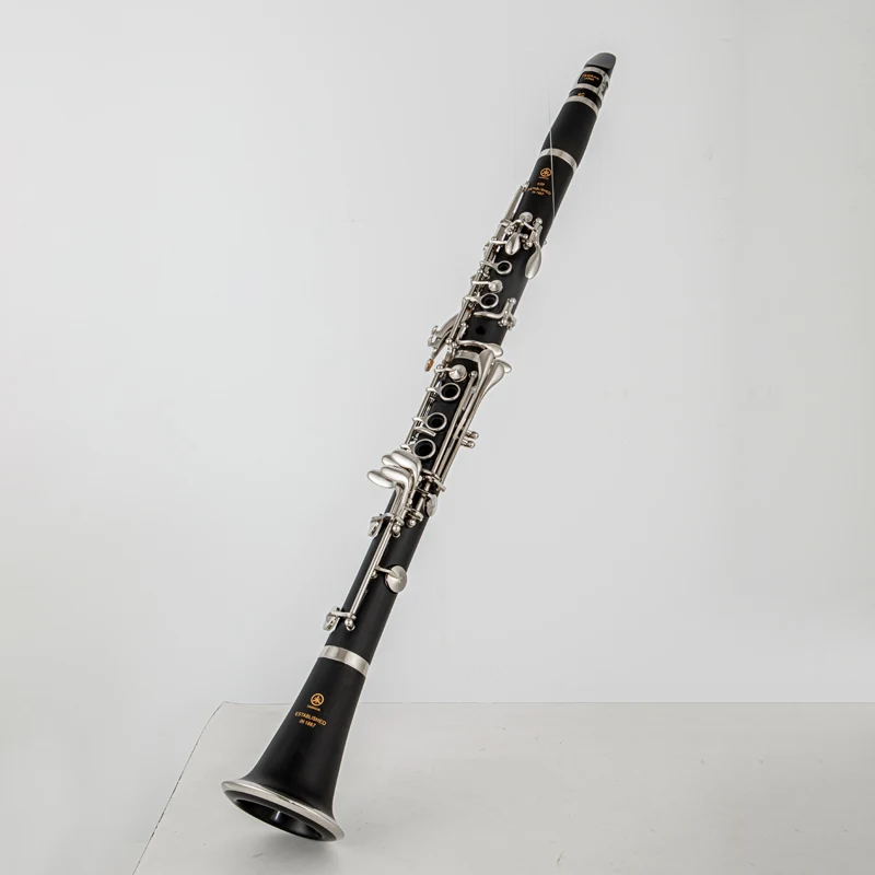 Фото Кларнет G Key, 17-клавишный Ebonite B-плоская настройка, гладкая поверхность, устойчивый к трещинам, профессиональный стиль, деревянный духовой инструмент №5