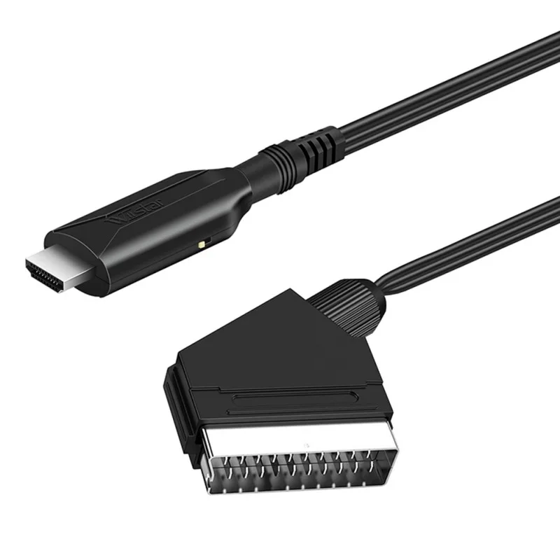 

For HDTV/DVD/PS3/PAL/NTSC Digital HDMI-compatible to Scart Converter Cable HD 720P/1080P Switch AV Adapter HDMI in SCART Out