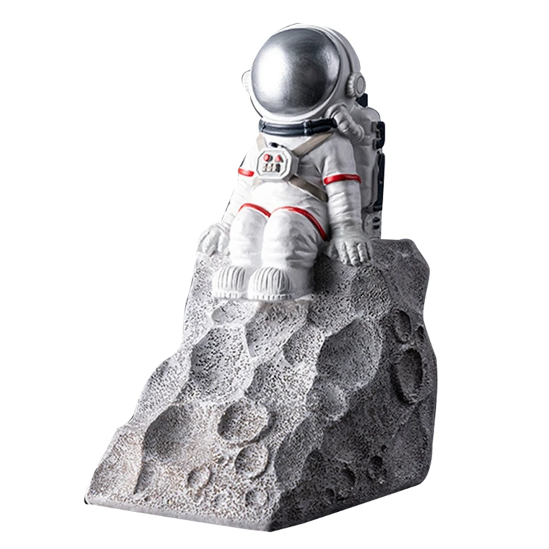 

Creative Resin Astronaut Bookend Tabletop Book Organizer Cosmonaut Figurines Desk Bookend Office Decoration