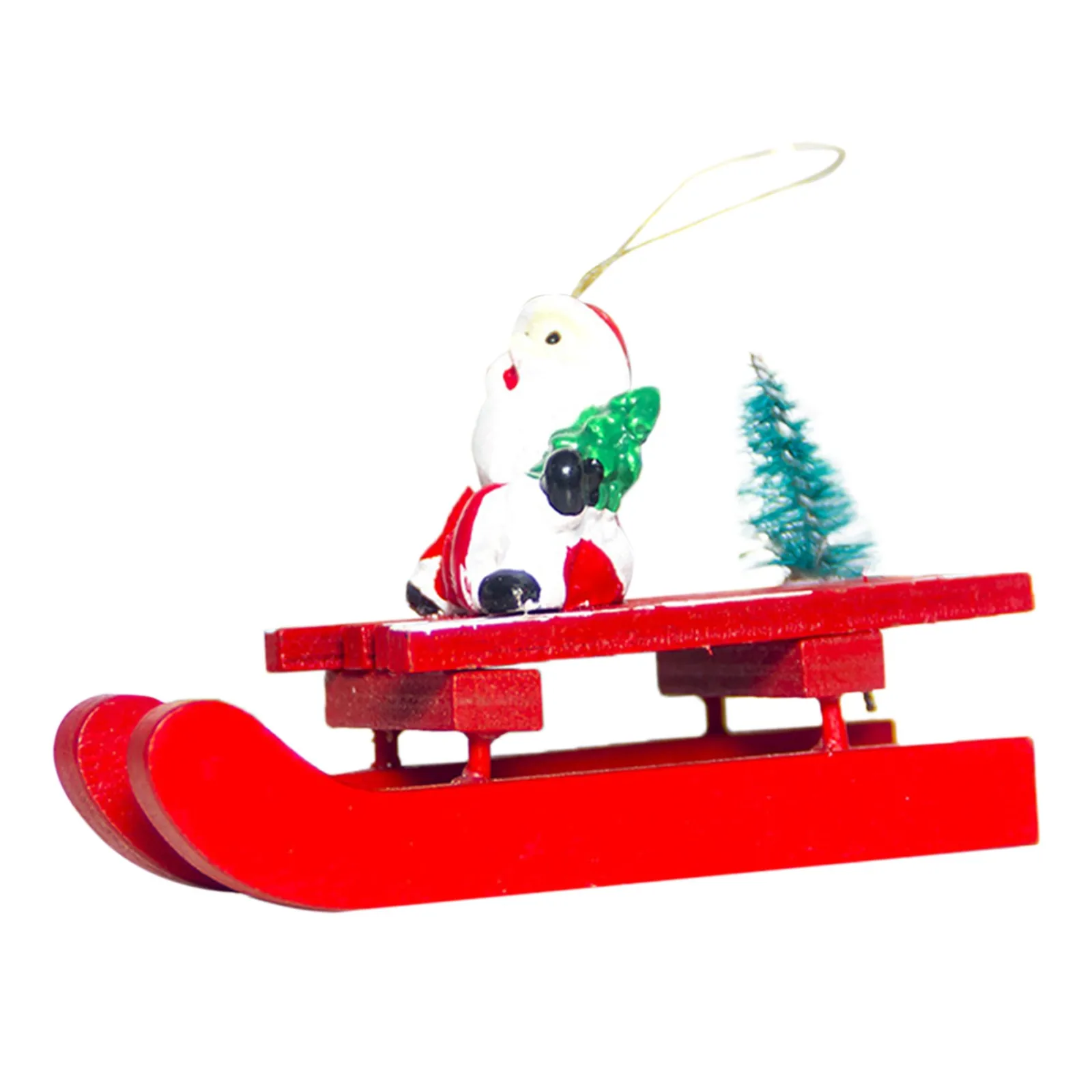 Деревянные рождественские кулоны для саней красный Санта-Клаус лось снежный