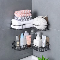 wall mounts storage rack punch free adhesive shelf kitchen toilet bathroom shelf shower shampoo soap organizer triangle cosmetic