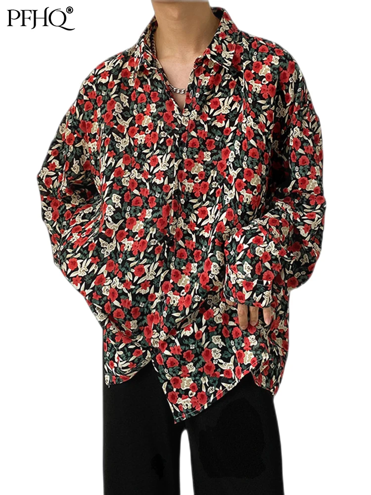 

PFHQ 2022 Модная рубашка с принтом Мужская Гавайская одежда с длинным рукавом Бесплатная доставка Блузка Весна Осень Свободный Повседневный То...